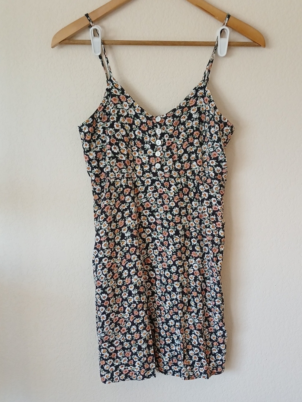 Vintage 90s Y2K Arizona Floral Spaghetti Strap Babydoll Dress
